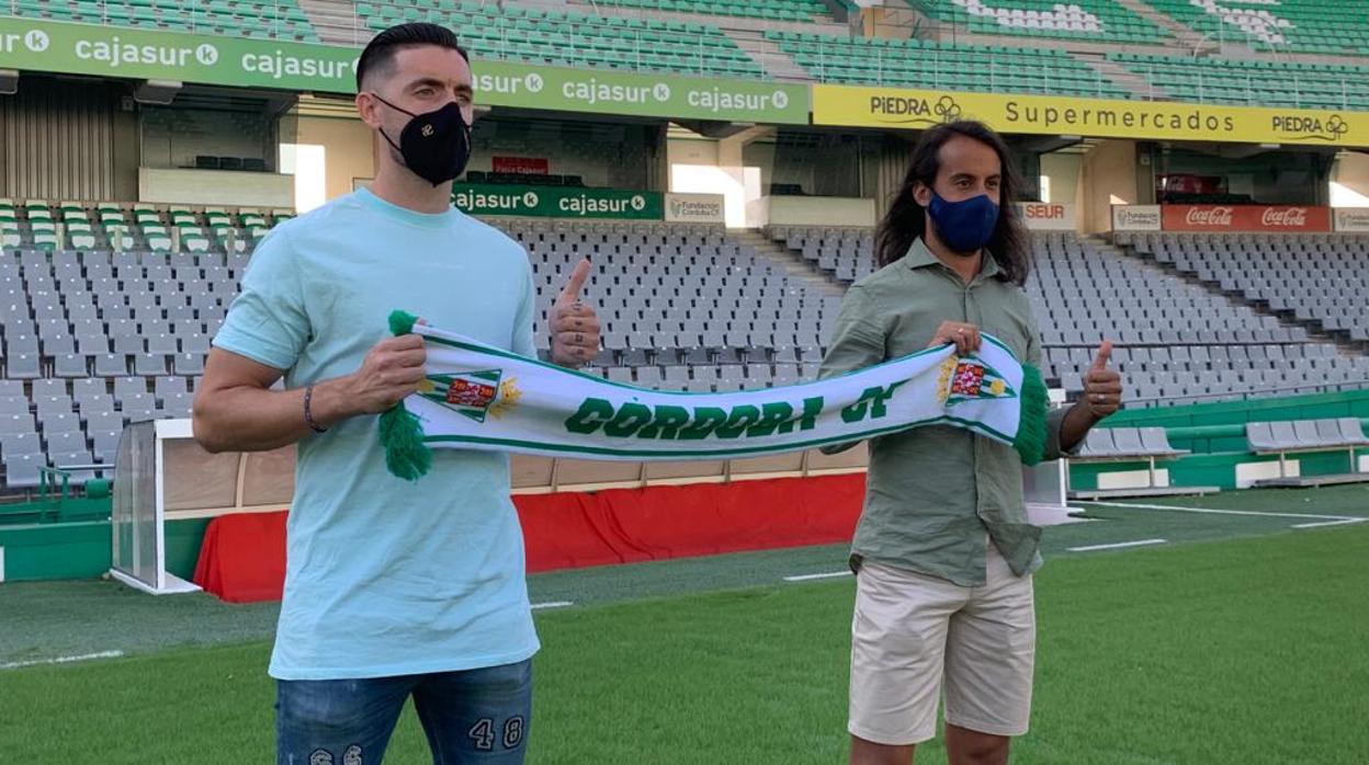 Mario Ortiz y Samu Delgado en su presentación como jugadores del Córdoba CF