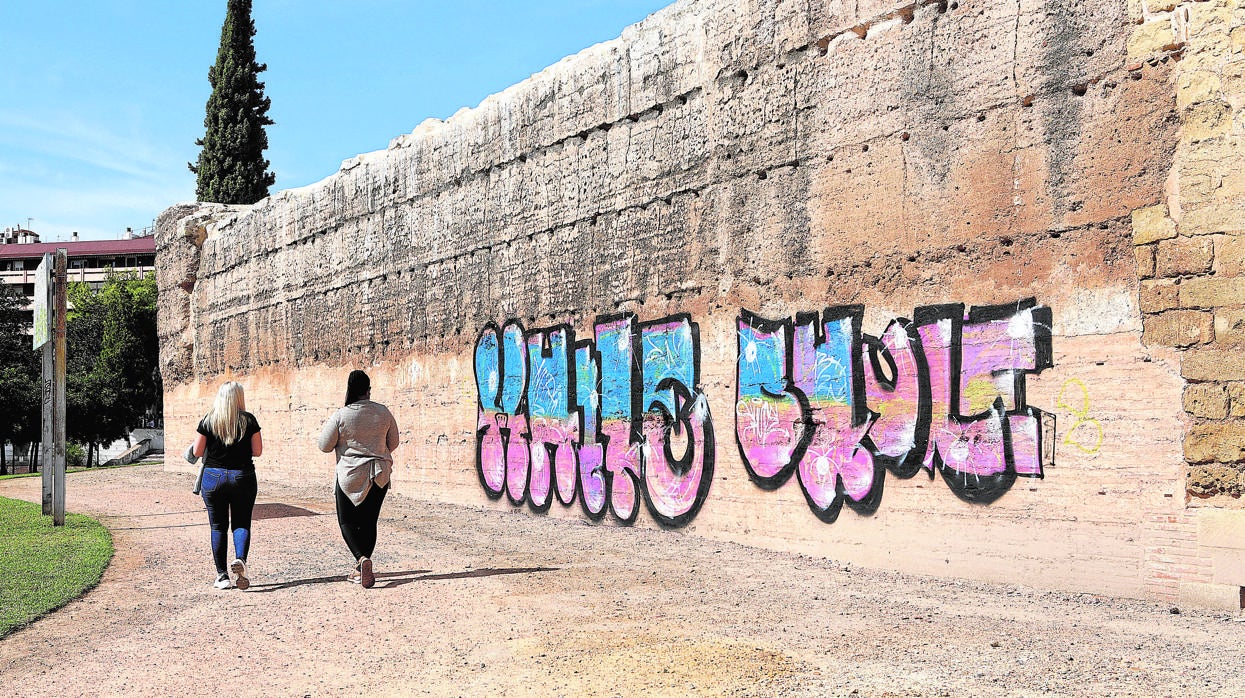 Pintada en la muralla de Ronda del Marrubial