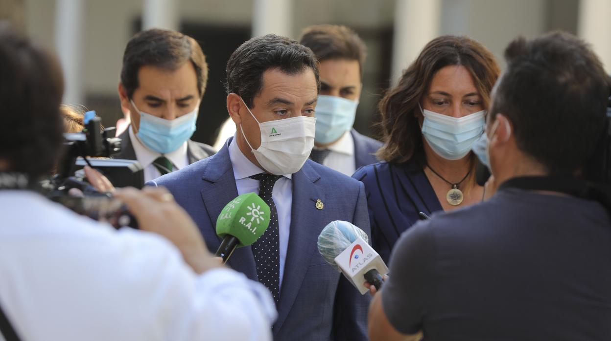 El presidente andaluz en el Parlamento este jueves