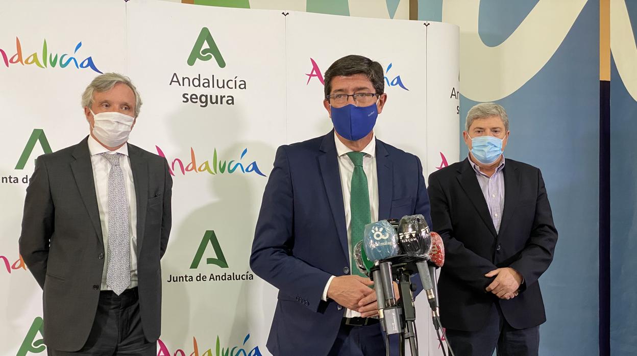 El vicepresidente y consejero de Turismo, Juan Marín, este viernes en Málaga