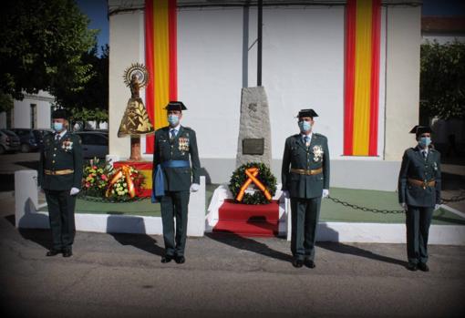 Un momento del acto por el Día de la Patrona de la Guardia Civil