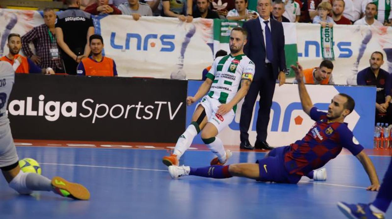 Manu Leal, en el encuentro de la temporada pasada ante el Barça