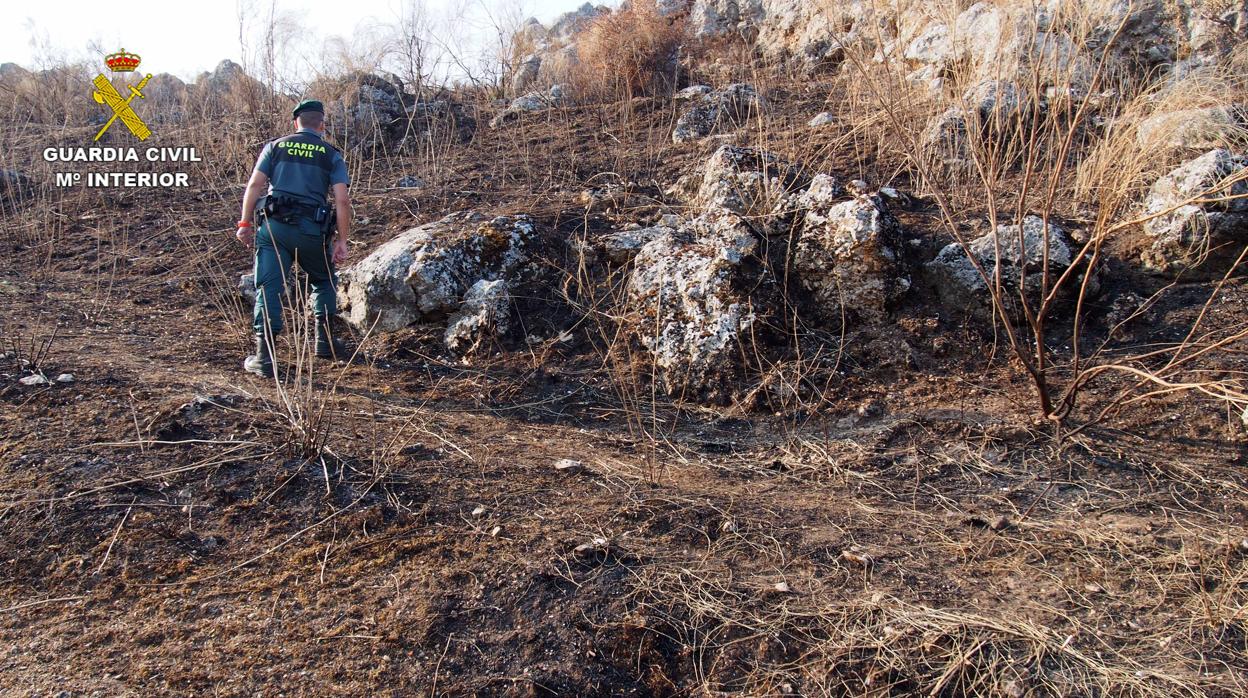 Investigan al presunto pirómano que provocó un fuego que calcinó 19 hectáreas en las Sierras Subbéticas