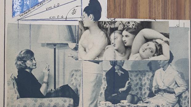 La artista Pepa Anguiano trae sus collages de «Cabezas voladoras», a la Casa Góngora