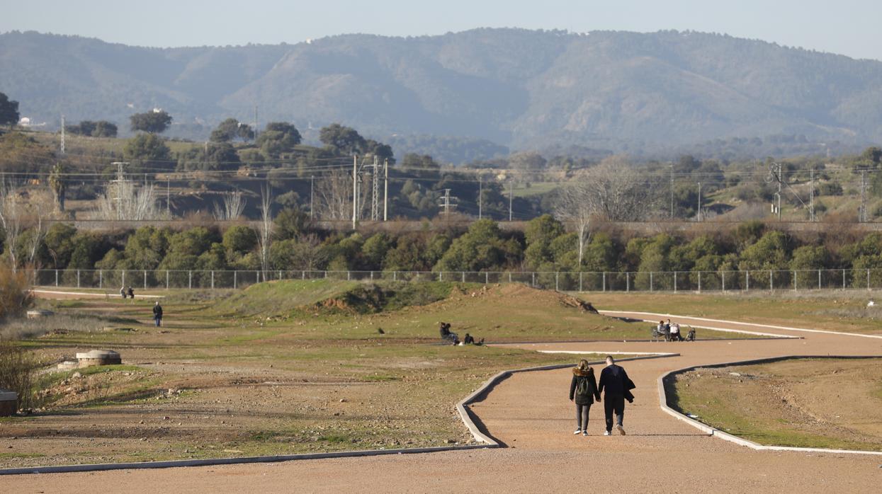 Imagen del parque de Levante en una de las zonas de la parte central donde ya se ha actuado