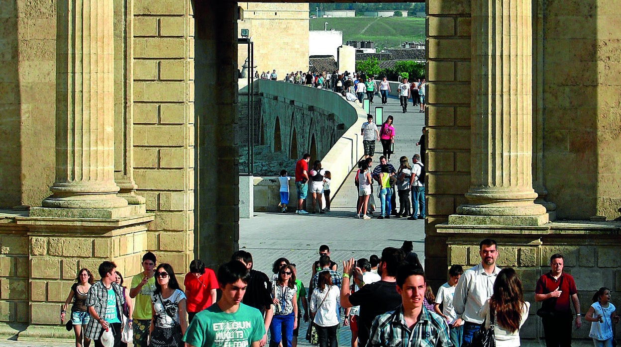 El Puente Romano visto desde la Puerta del Puente