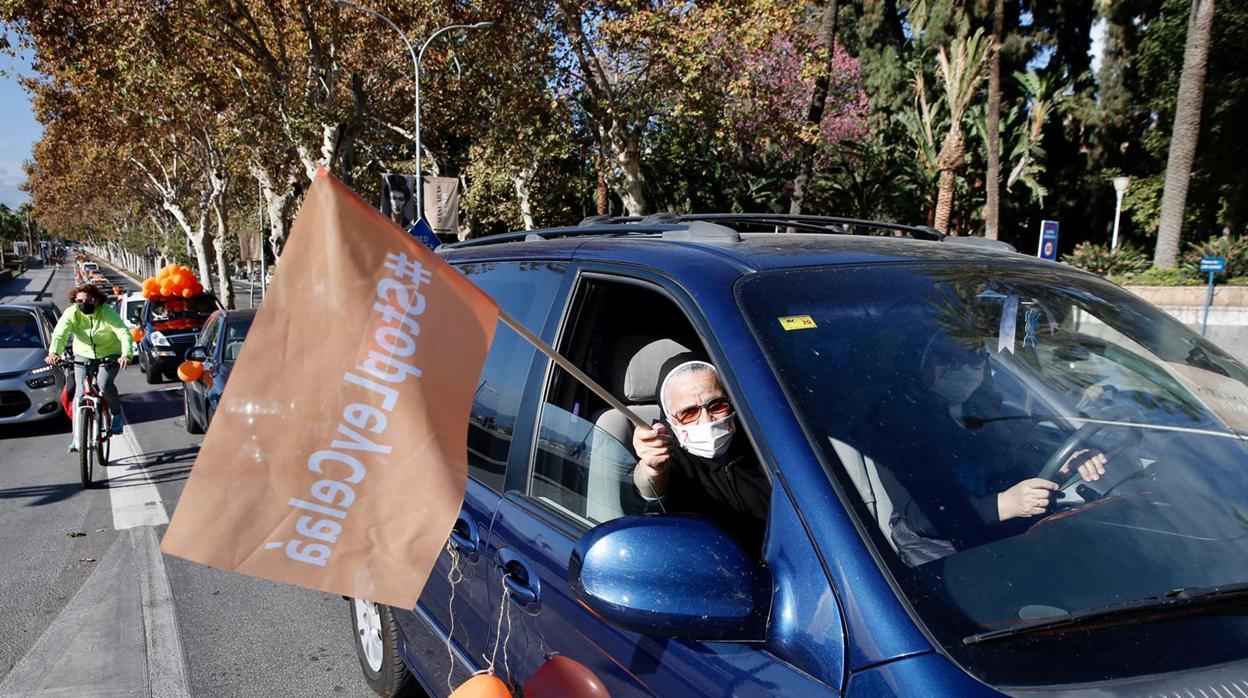 Los manifestantes colapsaron Málaga contra la Ley Celaá