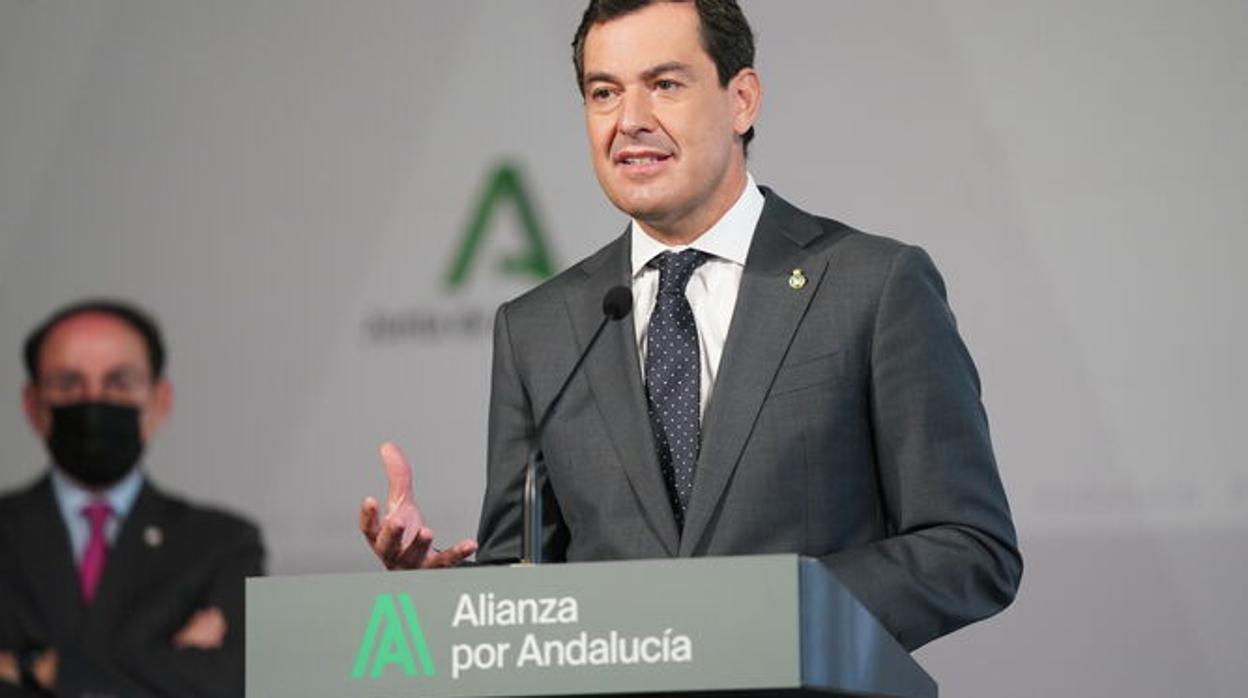 El presidente de la Junta de Andalucía, Juanma Moreno