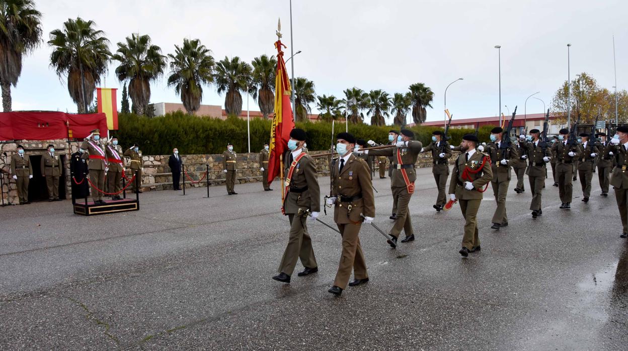 Un momento del acto celebrado en la base militar de Cerro Muriano