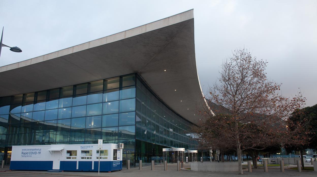 Terminal aeroportuaria de Gibraltar, donde se ha instalado un módulo para tests rápidos de Covid