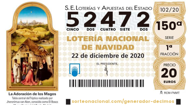 El tercer premio de la Lotería de Navidad 2020 deja 46 millones en Barbate, Antas y Peñarroya con el 52472