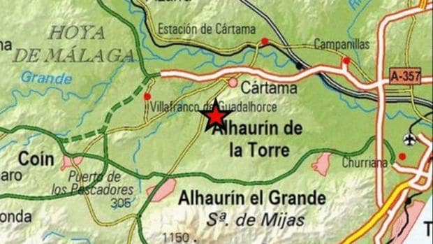 Un terremoto de 2,8 grados con epicentro en Cártama sacude Málaga