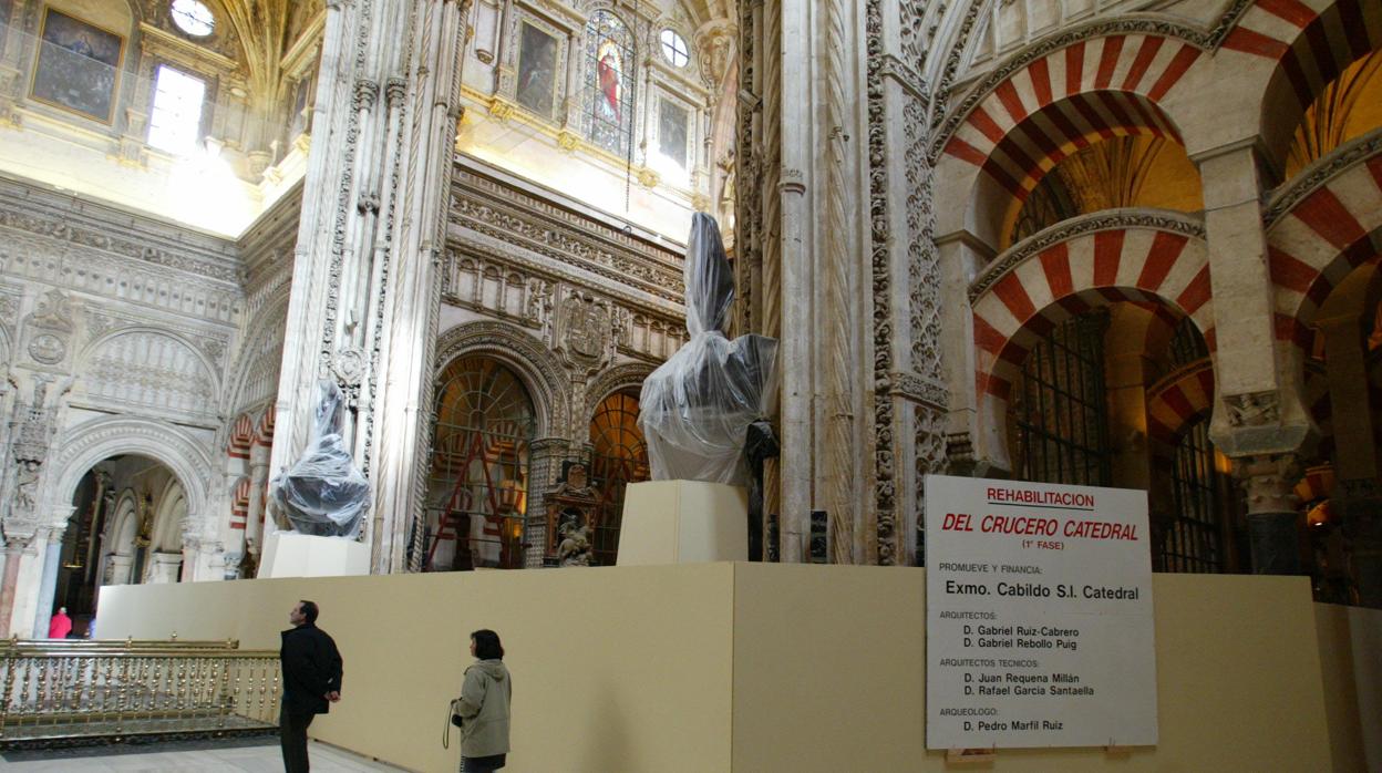 Obras en el año 2000 en el Crucero de la Catedral de Córdoba