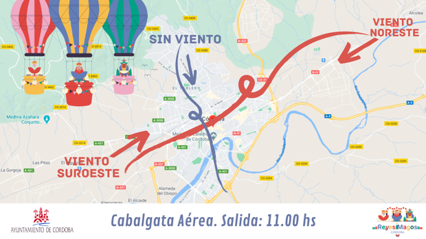 Cabalgata Reyes Magos 2021 Córdoba | Todos los detalles del vuelo de Sus Majestades desde las 11 horas