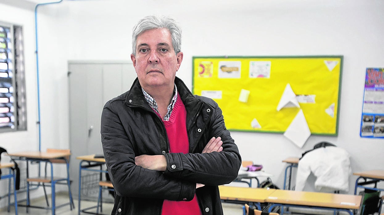 José Ramón Cobo, en una clase del IES San Álvaro