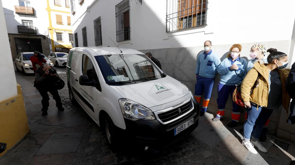 Llegada de las primeras vacunas a Córdoba el pasado 26 de diciembre