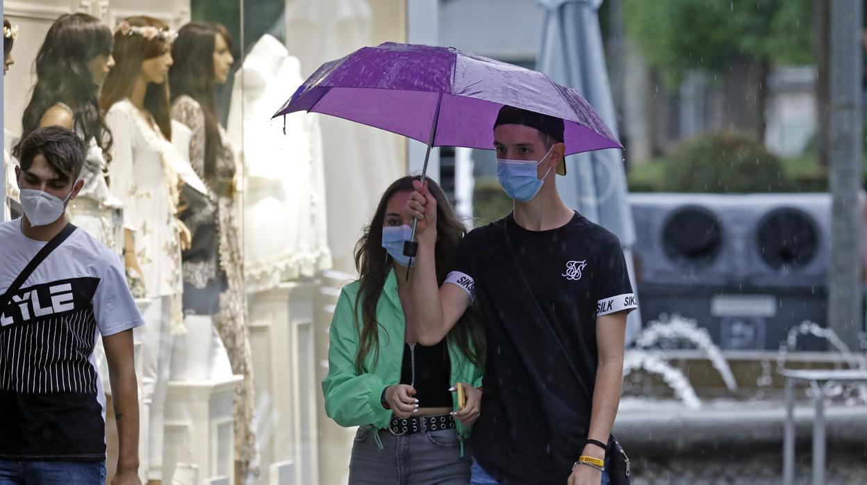 Una jornada de lluvia en Córdoba