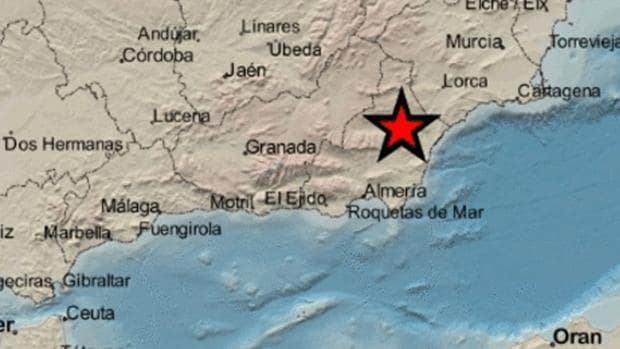 Un terremoto de 3,4 grados sacude Almería