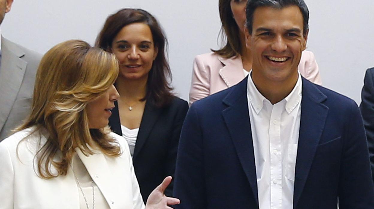 Susana Díaz y Pedro Sánchez, en una imagen de archivo