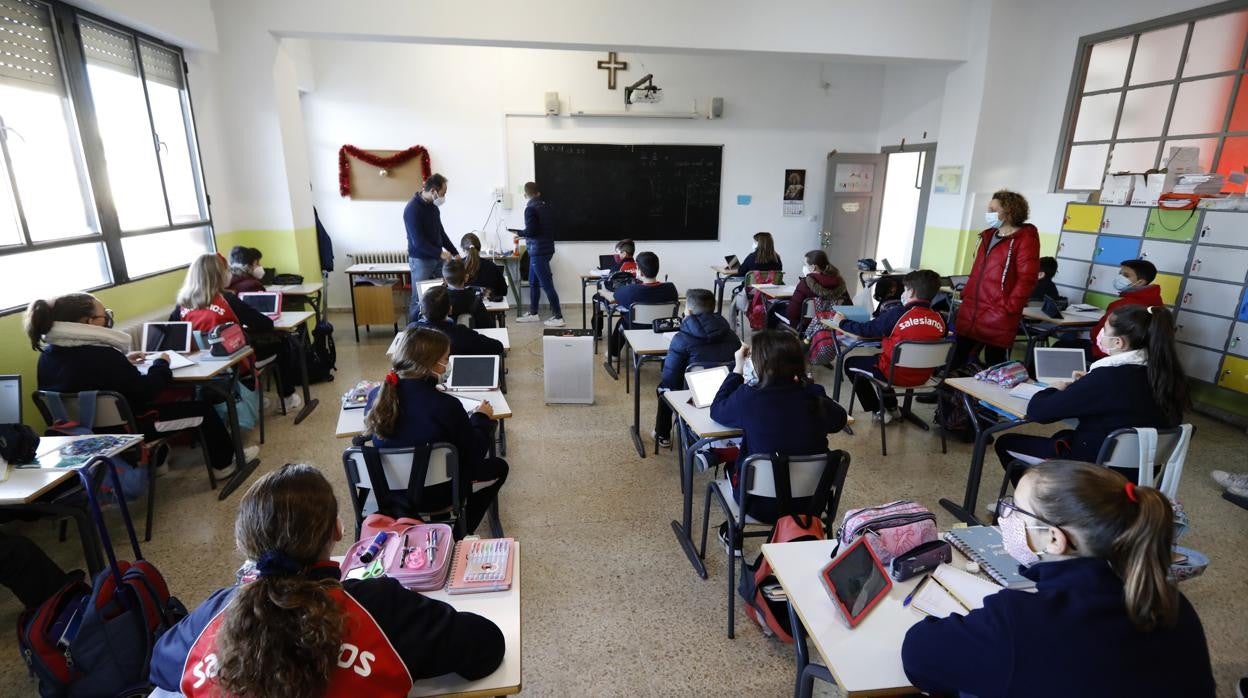 Imagen de una clase en el colegio Salesianos de Córdoba