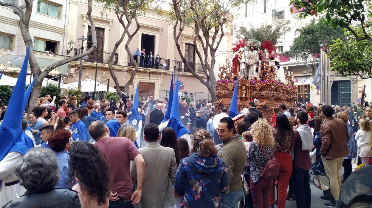 La Hermandad del Prendimiento de Almería durante su desfile en 2019 por la capital