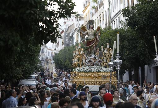 San Rafael, en la procesión de junio de 2019 por el Año Jubilar del Corazón de Jesús