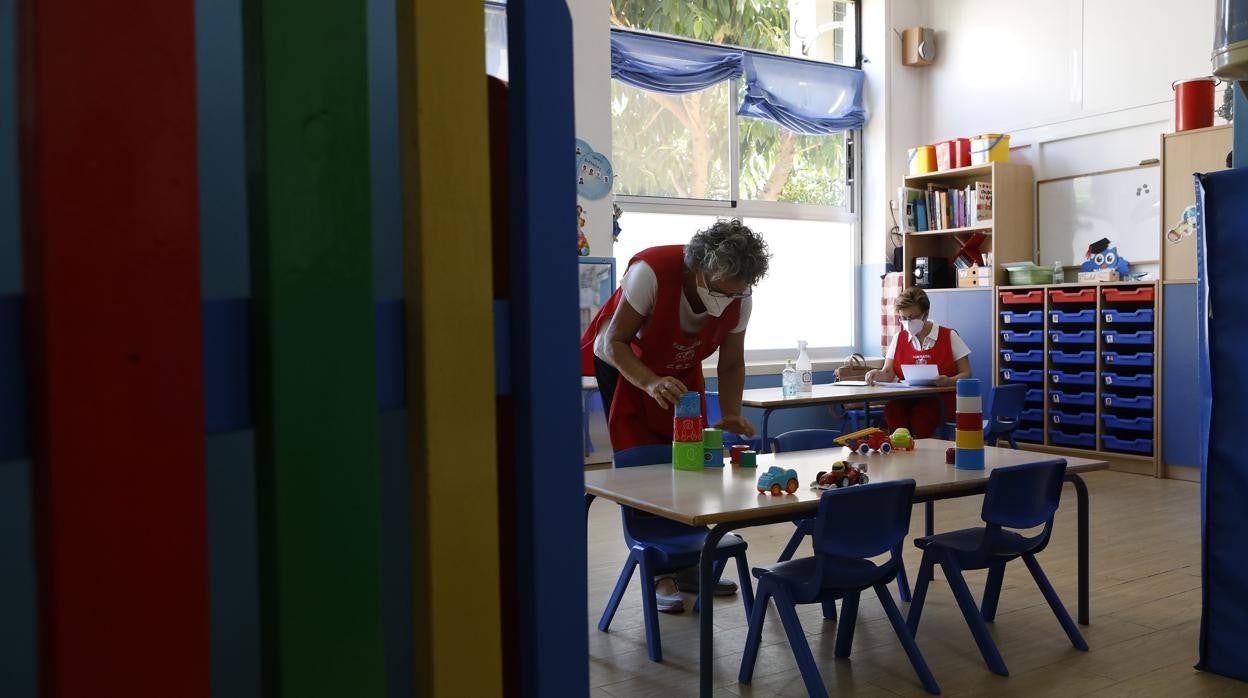 Preparativos durante el verano pasado en la escuela infantil Jardylandia de cara al inicio del actual curso escolar