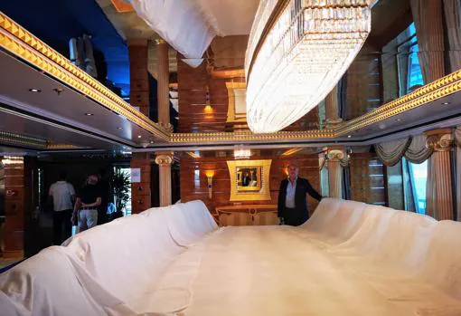 Una imagen del interior del yate en 2019