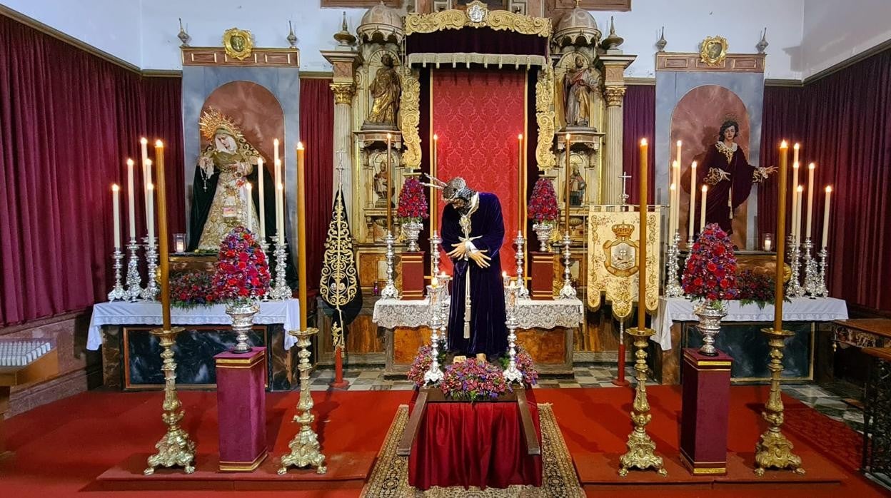 Capilla del Nazareno del Amor, antes del vía crucis del pasado viernes