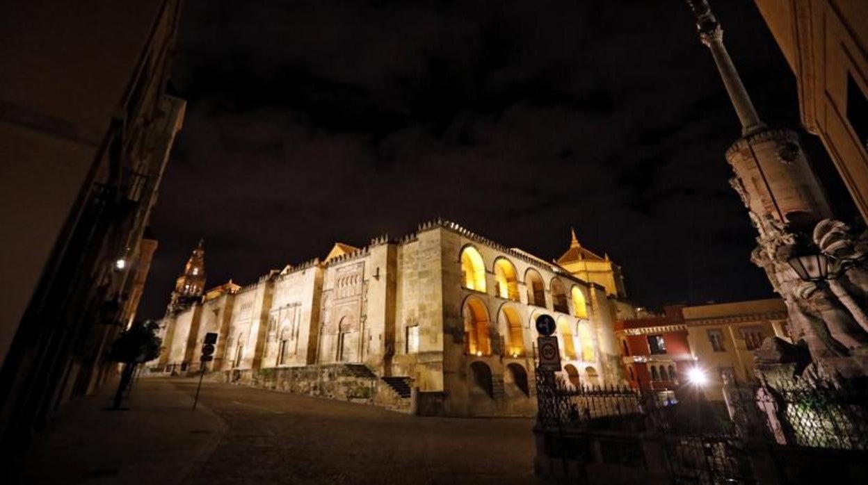 Imagen del casco antiguo de Córdoba durante el toque de queda