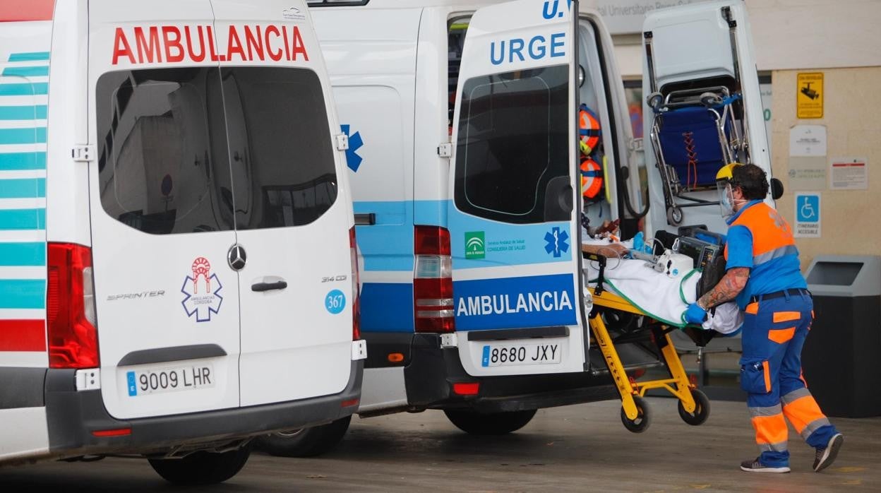 Un profesional sanitario procede a realizar un ingreso en las Urgencias del hospital Reina Sofía