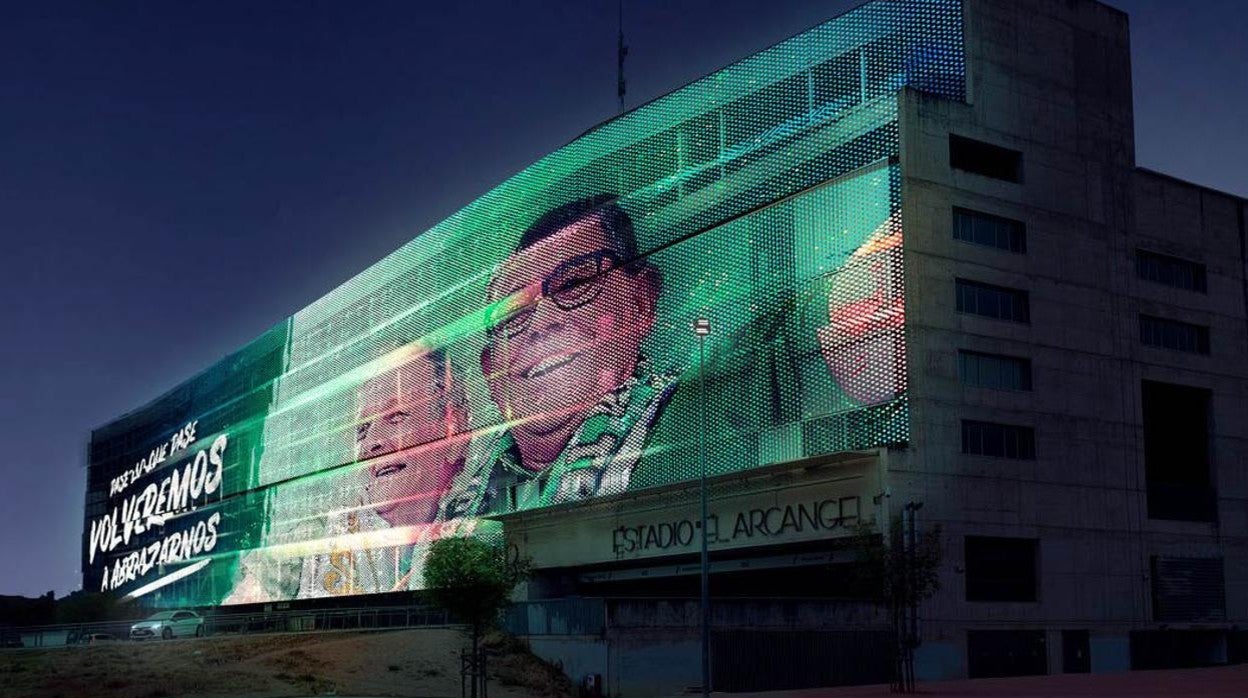 Montaje de cómo quedaría la pantalla LED en la zona de preferencia