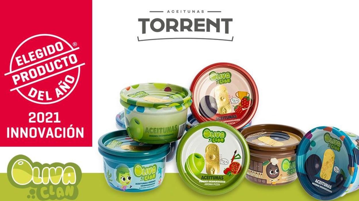 Imagen promocinal de Oliva Clan, innovador producto de Aceitunas Torrent