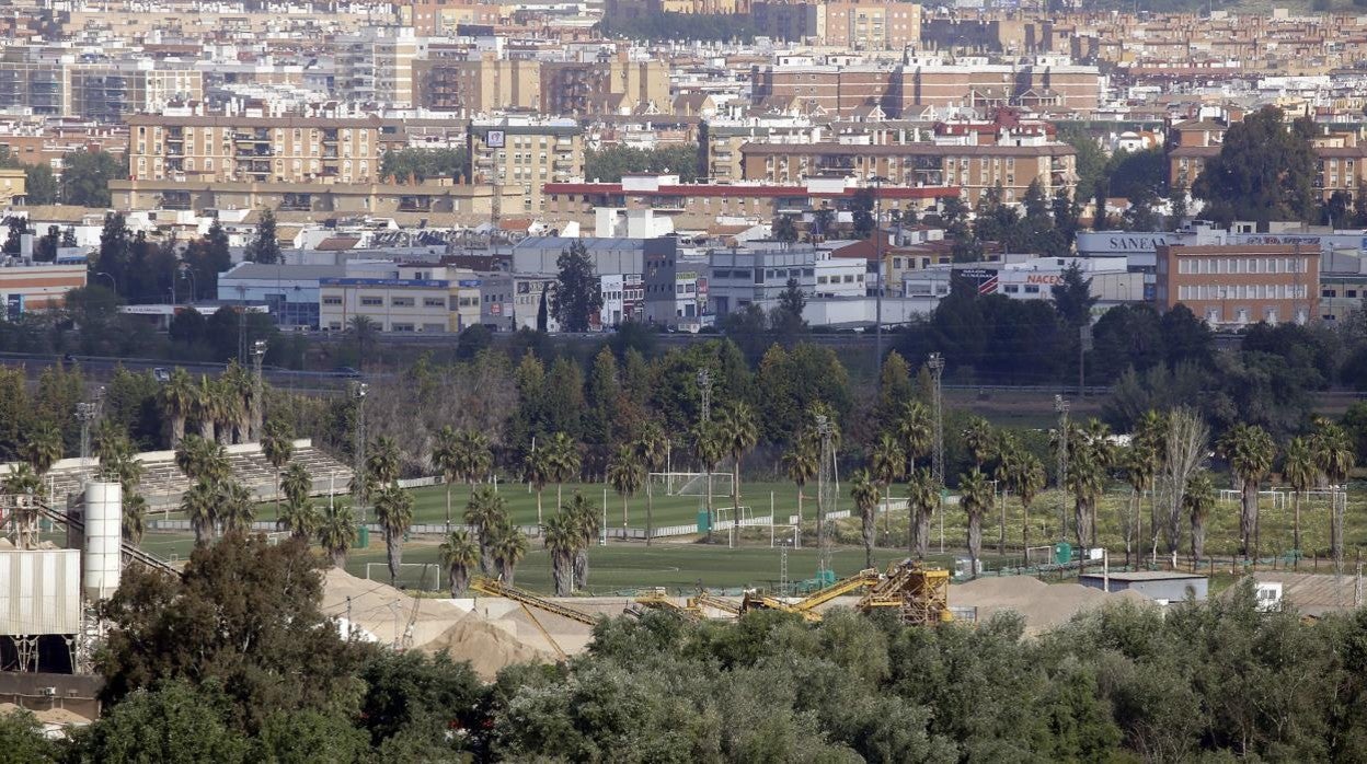 La Ciudad Deportiva del Córdoba CF, de fondo