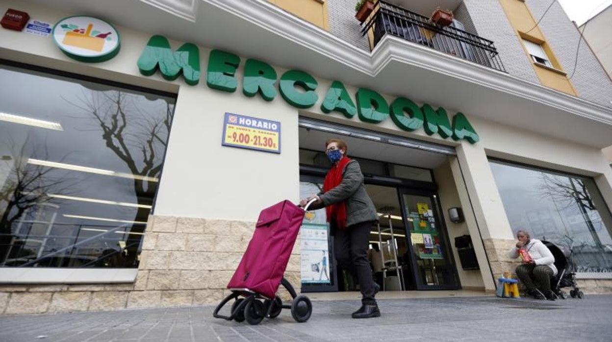 Entrada de un lineal de Mercadona