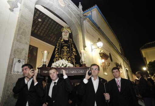 Virgen de los Dolores o de la Soledad, titular de la cofradía hasta el siglo XIX