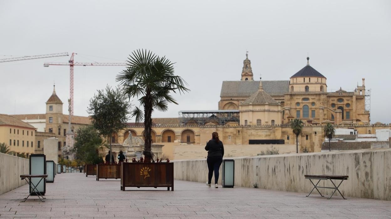 Imagen de la Catedral de Córdoba desde el Puente Romano