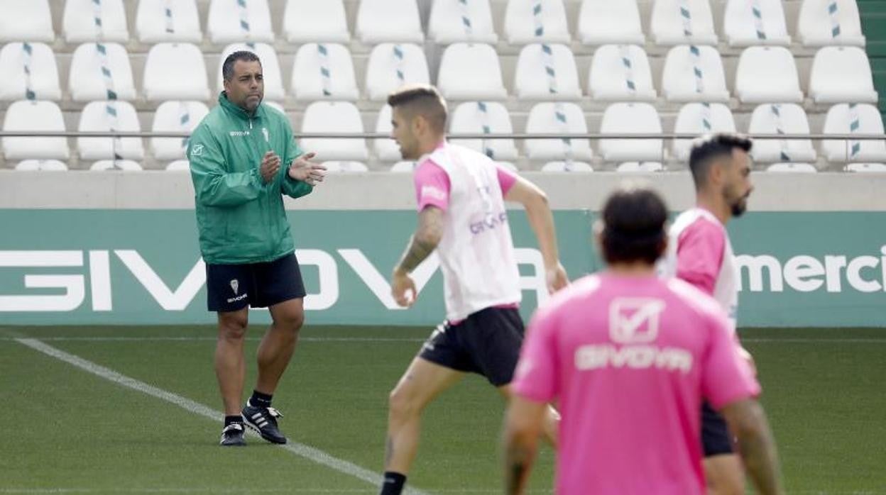 Germán Crespo durante un entrenamiento en El Arcángel