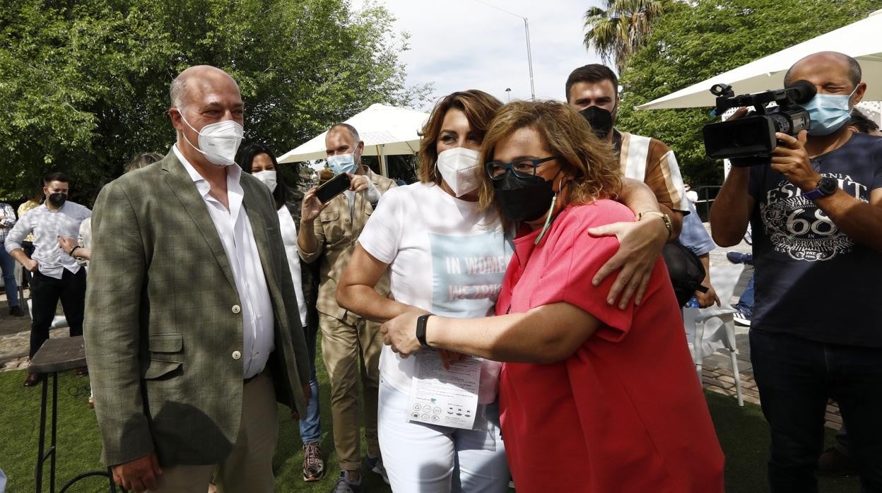 Susa Díaz en el encuentro con militantes de Córdoba