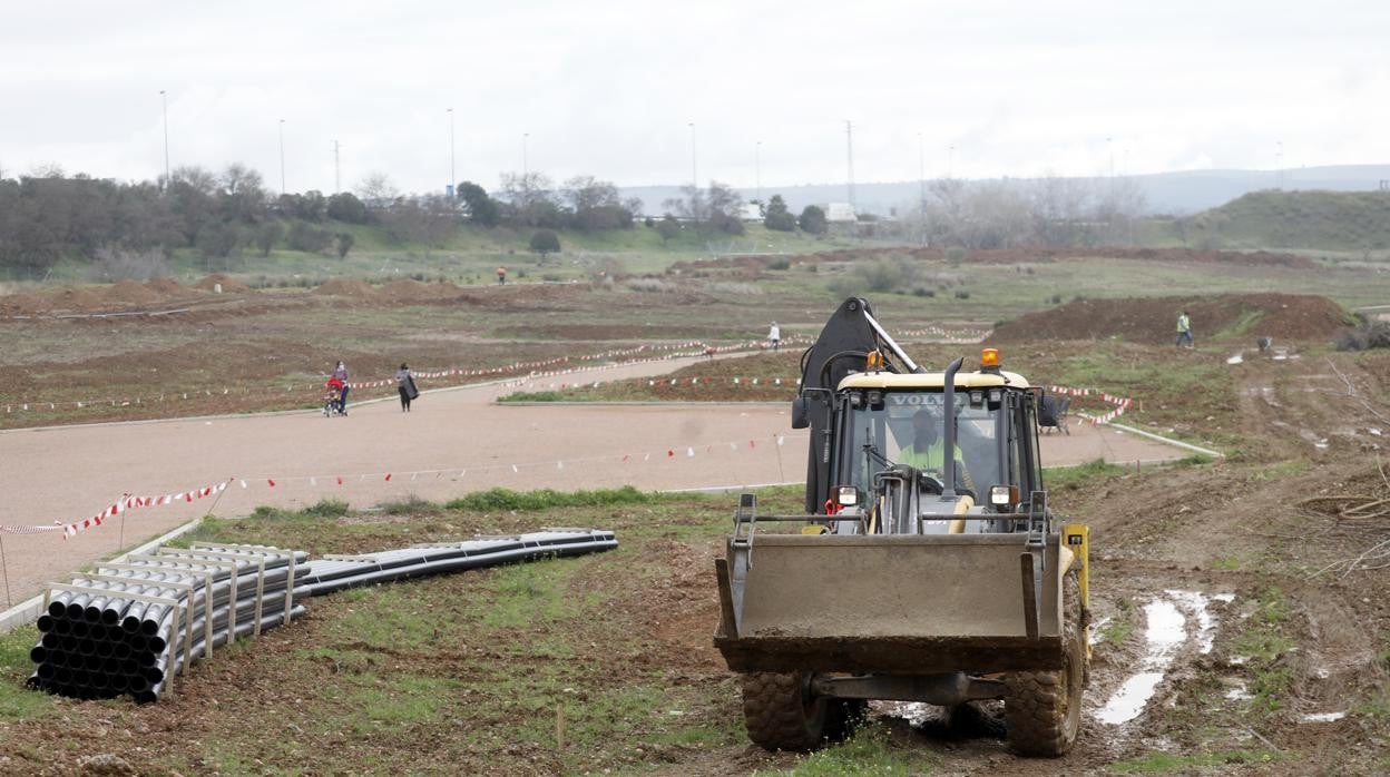 Obras del nuevo parque de Levante en Córdoba