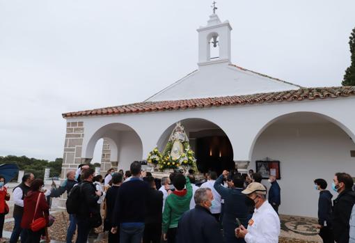 Llegada de la Virgen a su santuario