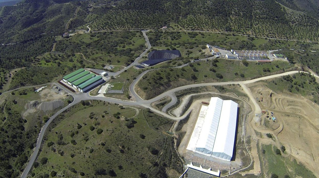 Vista aérea de las instalaciones de El Cabril, en el término municipal de Hornachuelos