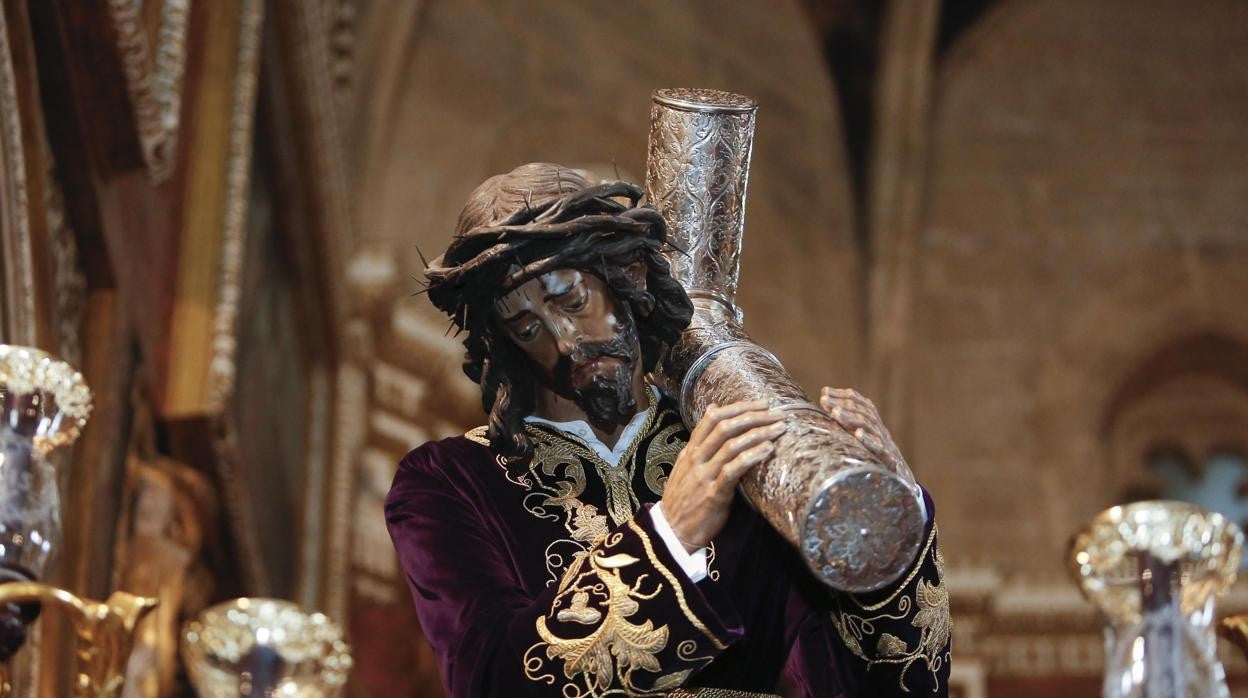 Jesús Nazareno de La Rambla, en la iglesia de San Agustín de Córdoba, en septiembre de 2019