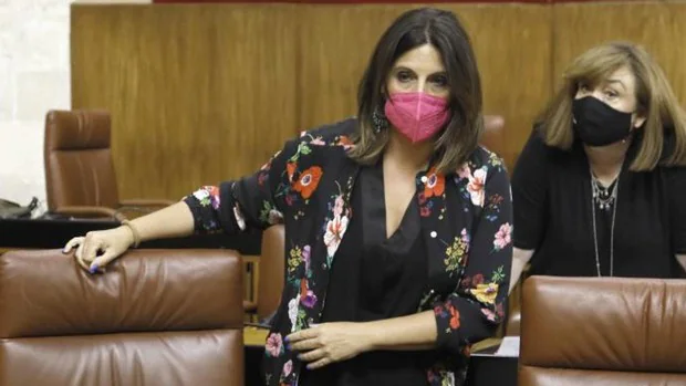 El escaño de Susana Díaz en el Parlamento de Andalucía