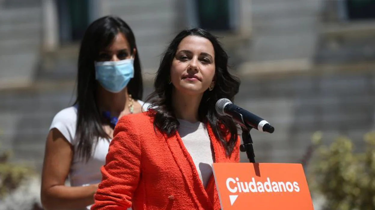 Inés Arrimadas en una reciente comparecencia ante la prensa en Madrid