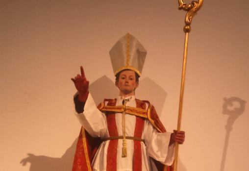 Imagen de San Blas, en la iglesia de la Merced