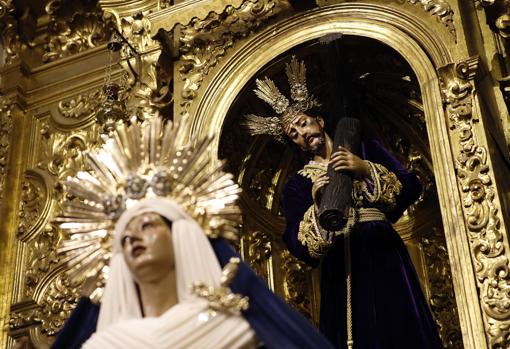 El Señor del Calvario y la Virgen del Mayor Dolor, en su capilla de San Lorenzo