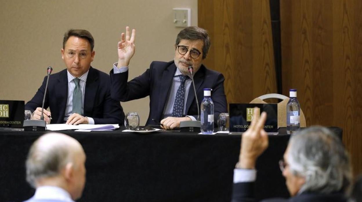 Carlos González durante una reunión del Consejo