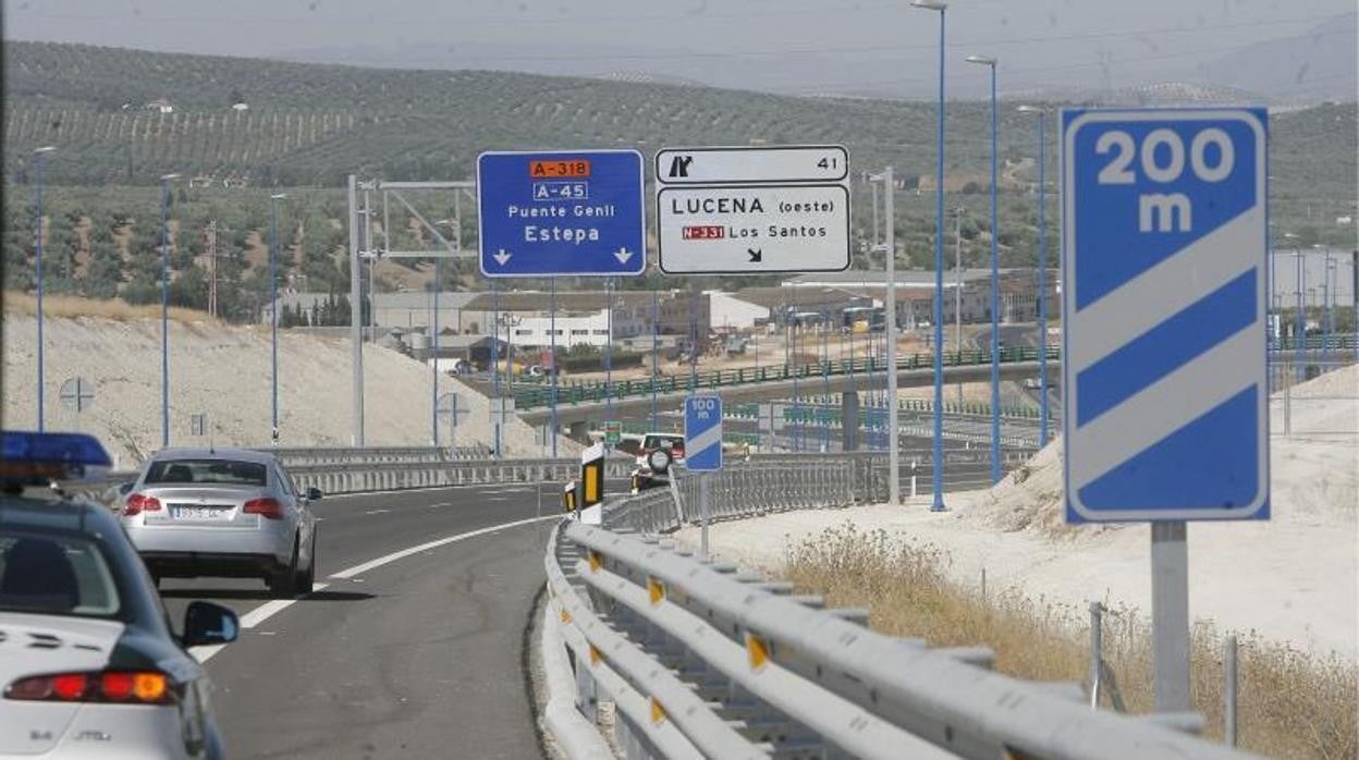 Autovía del Olivar a su paso por Córdoba