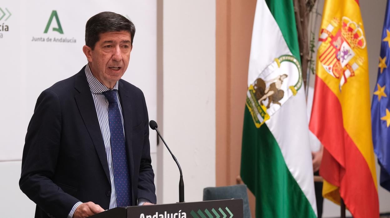 El vicepresidente de la Junta de Andalucía y consejero de Turismo, Regeneración, Justicia y Administración Local, Juan Marín